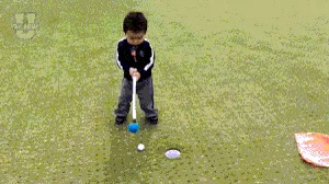 Kids play golf short MP4 video